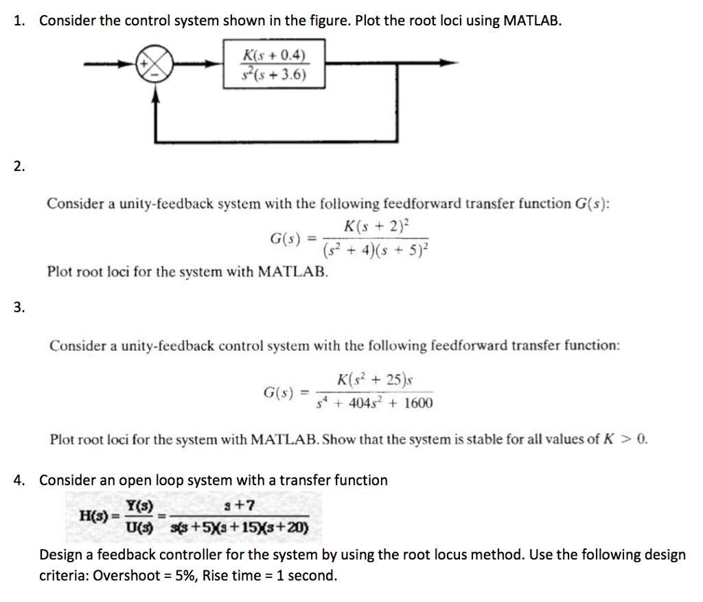 Solved 1 Consider The Control System Shown In The Figure