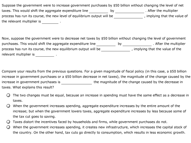 Solved Suppose The Government Were To Increase Government Chegg Com