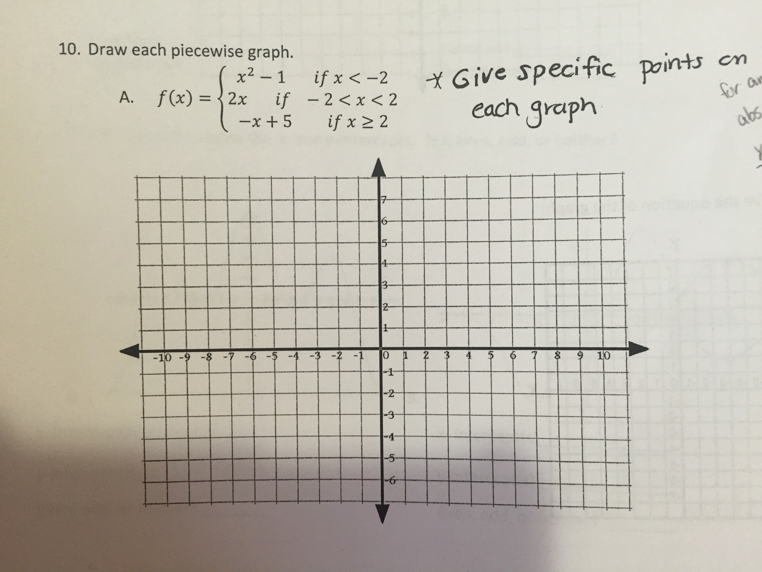 Draw Each Piecewise Graph F X X 2 1 If X Chegg Com