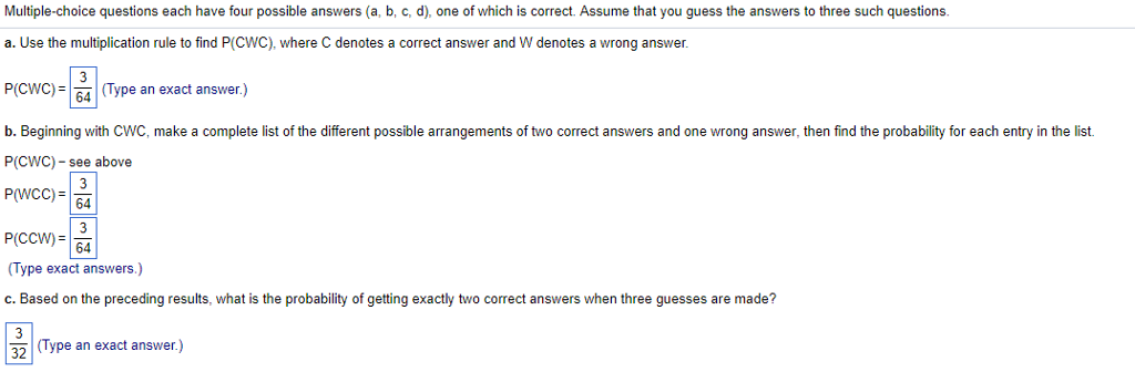 Solved Multiple Choice Questions Each Have Four Possible Chegg Com