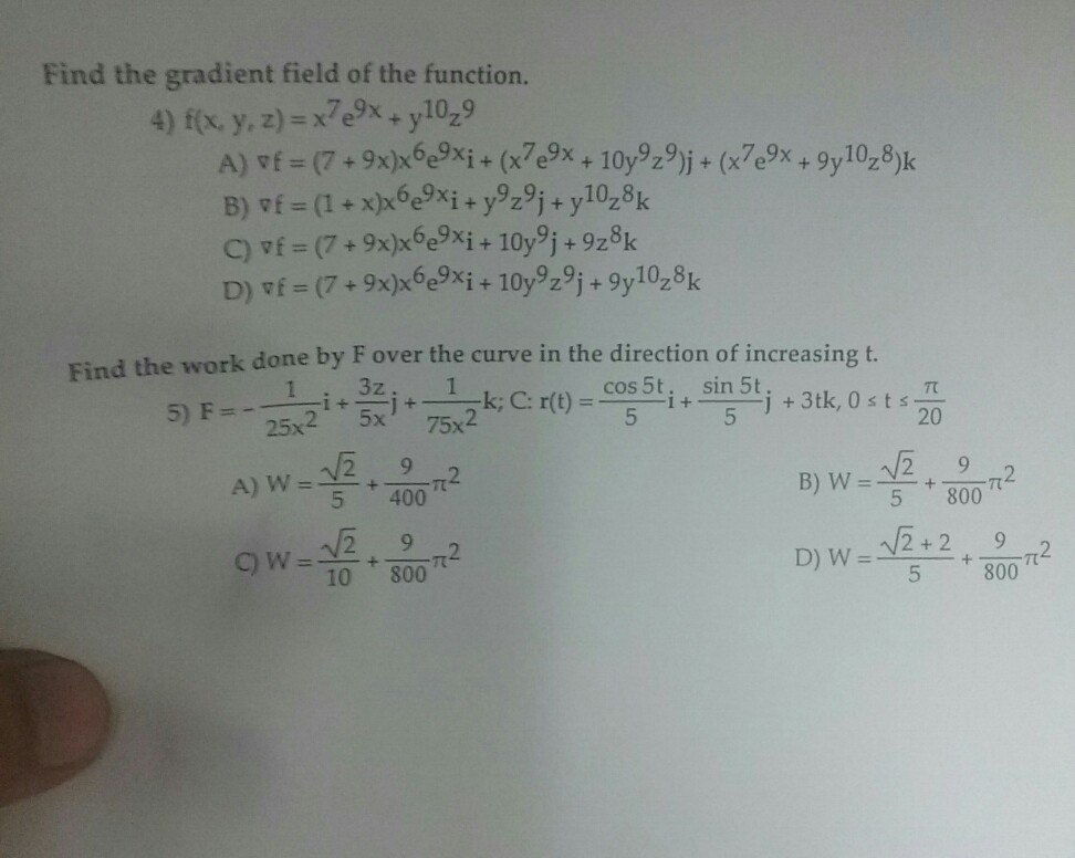 Solved Find The Gradient Field Of The Function 4 F X Y Chegg Com
