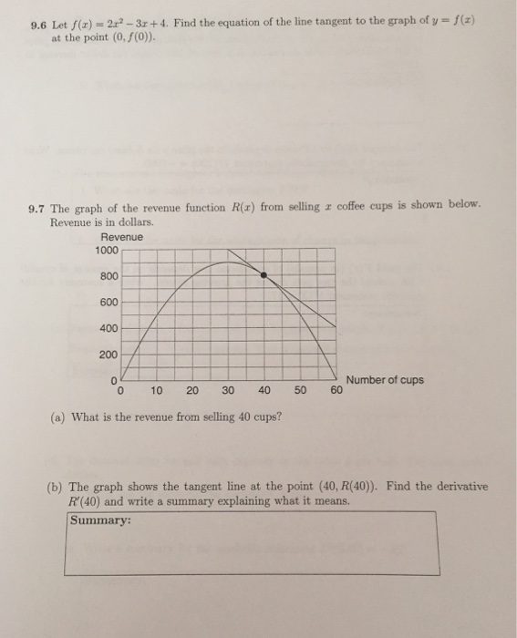 Solved Let F X 2x 2 3x 4 Find The Equation Of The Line Chegg Com