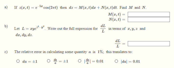 Solved A If T E5 Cos 2nt Then Dzm T Dz N X T Dt Chegg Com