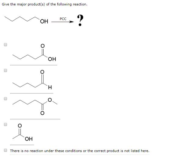 Solved Give The Major Product S Of The Following Reaction Chegg Com