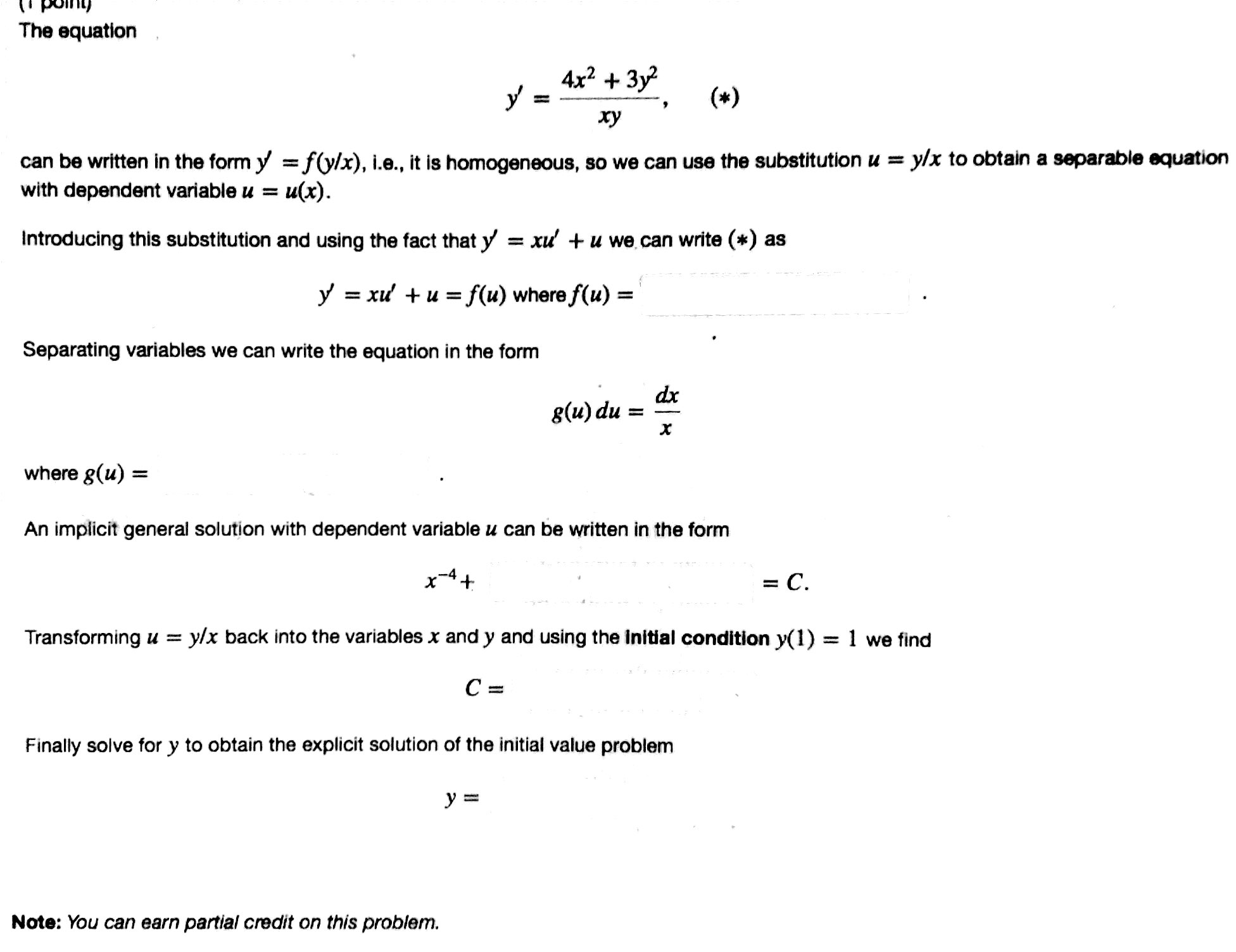 Solved Can Be Written In The Form Y F Y X Y F Y Chegg Com