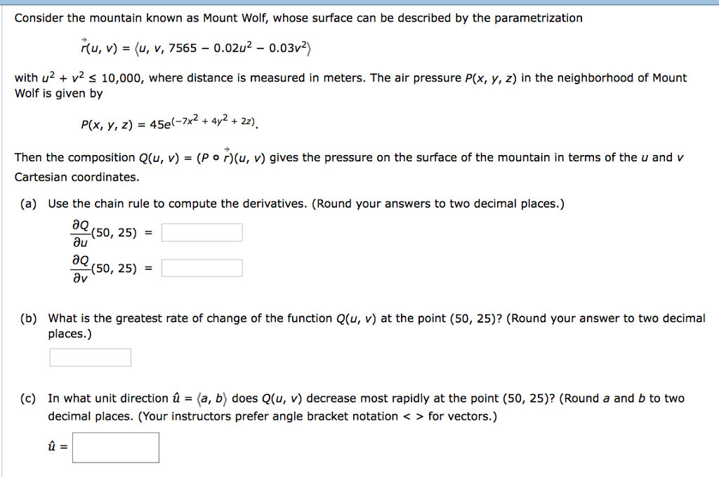 Solved Consider The Mountain Known As Mount Wolf Whose S Chegg Com