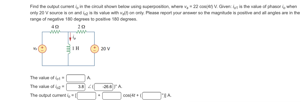 Solved Find The Output Current Io In The Circuit Shown Be Chegg Com