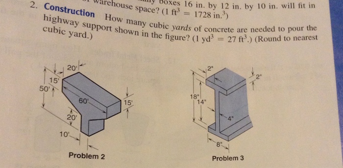 Solved Takeoff the amount of concrete in cubic yards and the