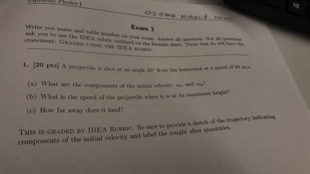 Number I Physics You NErsity Write ... And Table Solved: Name