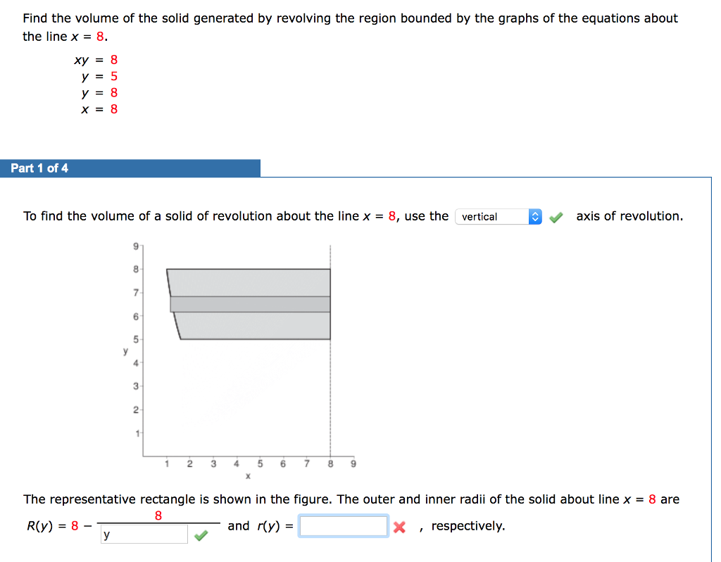 Solved Find The Volume Of The Solid Generated By Revolvin Chegg Com