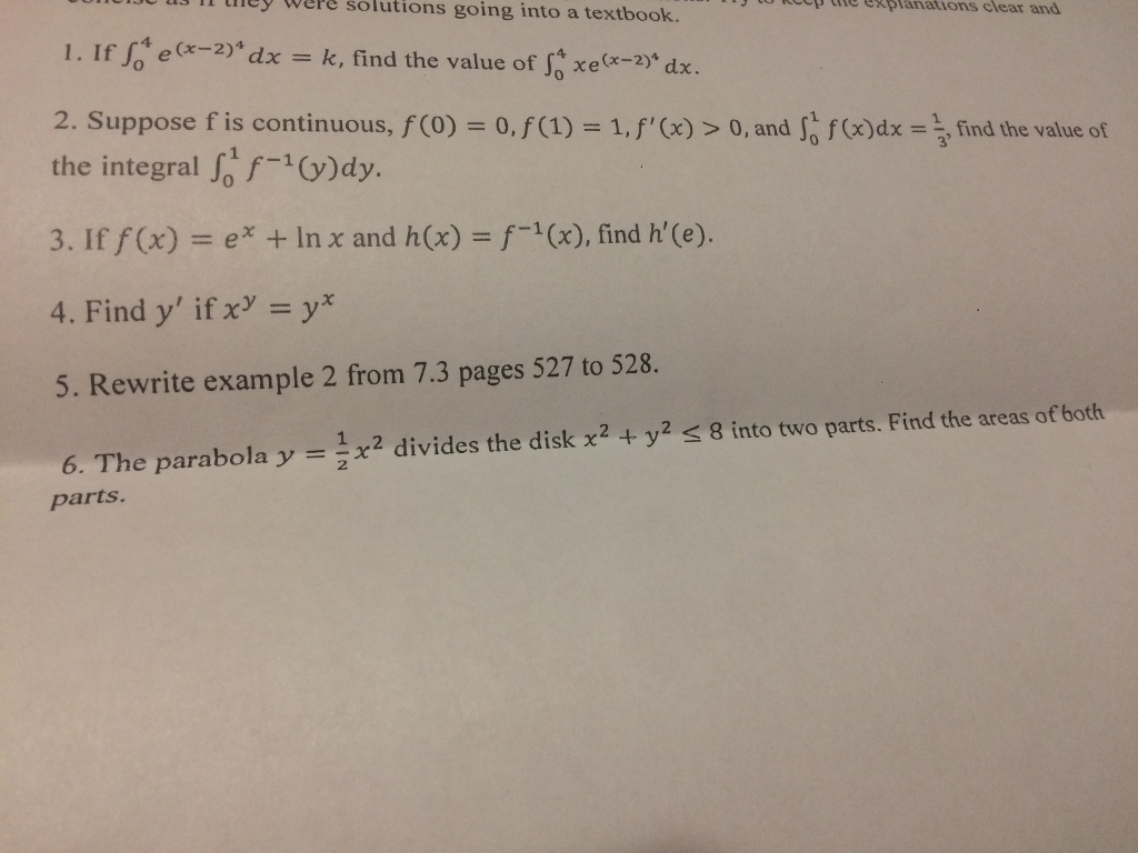 Solved If Integral 4 0 E X 2 4 Dx K Find The Value Chegg Com