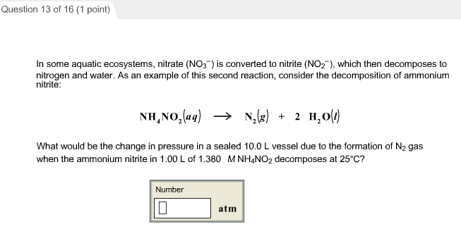 Solved In Some Aquatic Ecosystems Nitrate No 3 Is Chegg Com