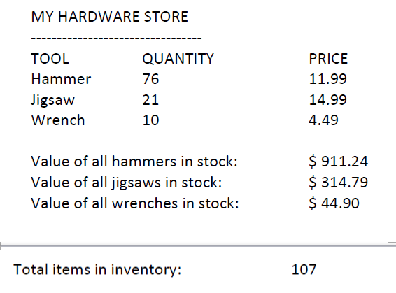 my hardware store