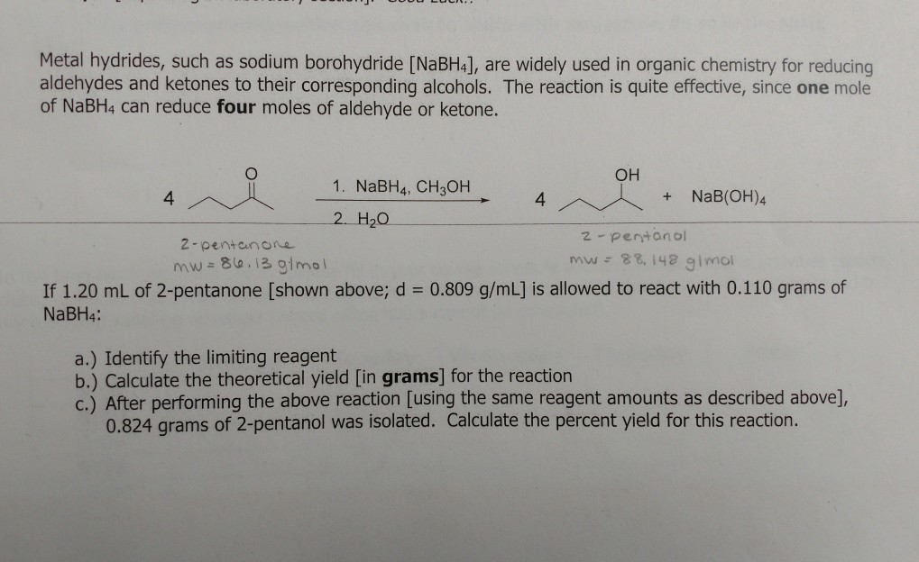 Sodium Borohydride (NaBH4) As A Reagent In Organic Chemistry