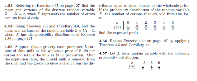 Please Do 4 53 And 4 57 Find E X And E X2 Chegg Com