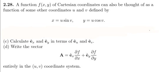 Solved 2 28 A Function F A Y Of Cartesian Coordinates Chegg Com