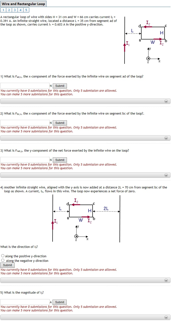 Solved A Rectangular Loop Of Wire With Sides H 31 Cm An Chegg Com