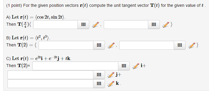 Solved For The Given Position Vectors R T Compute The Un Chegg Com