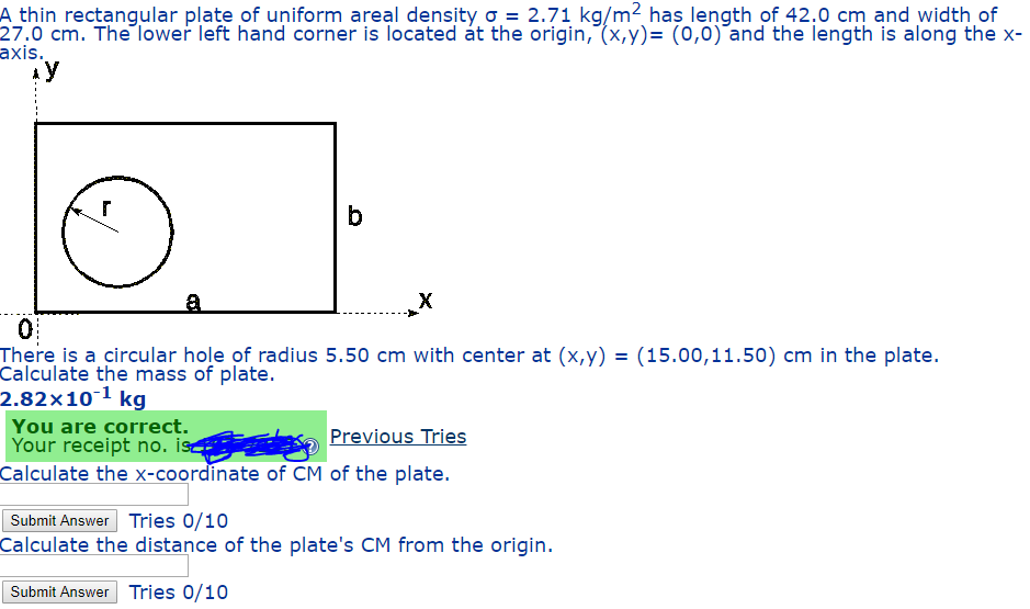 Solved A thin rectangular plate has a width w and a height