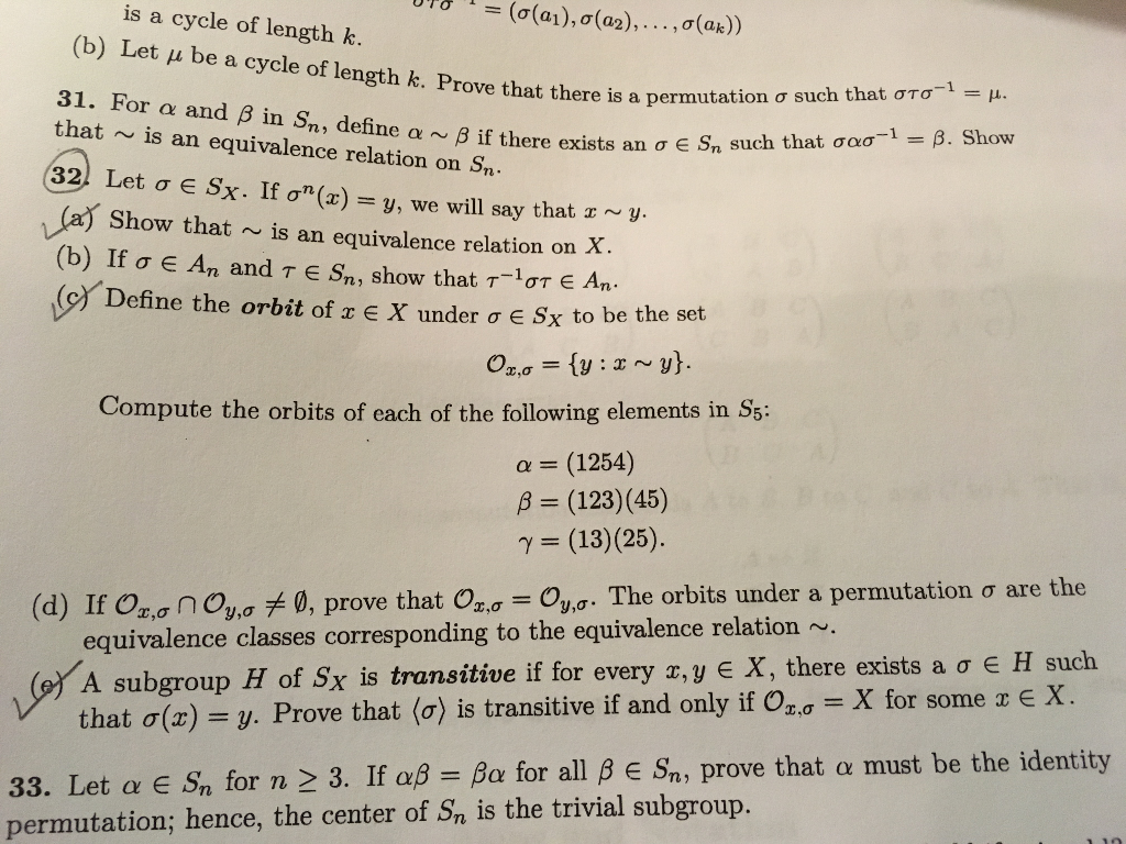 Solved 010 O A O R Is A Cycle Of Length K B Le Chegg Com