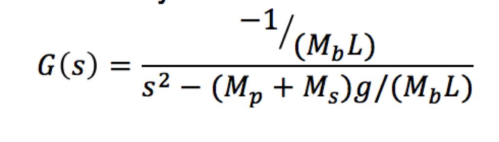 Consider the problem of controlling an inverted pe