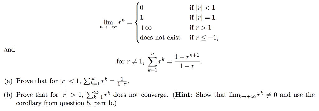 Solved Lim N Rightarrow Infinity R N {0 If R