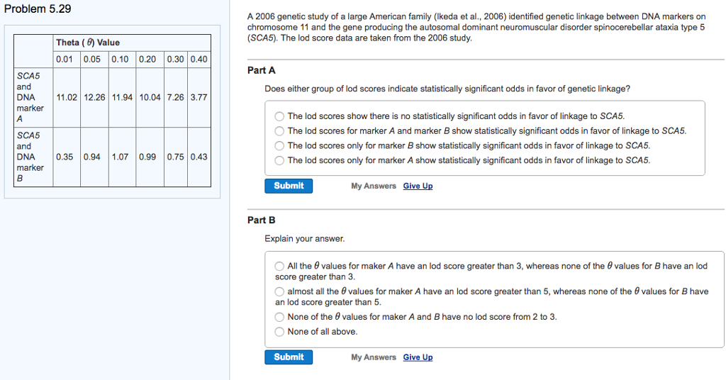 In genetics, the LOD score is a statistical estimate of whether two genes,  or a gene and a disease gene, are likely to be located near each other on a  chromosom…