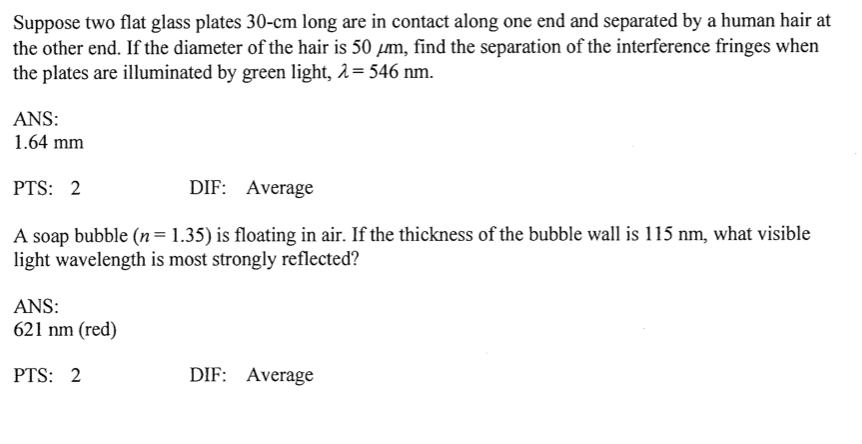 Solved Suppose Two Flat Glass Plates 30 Cm Long Are In Co