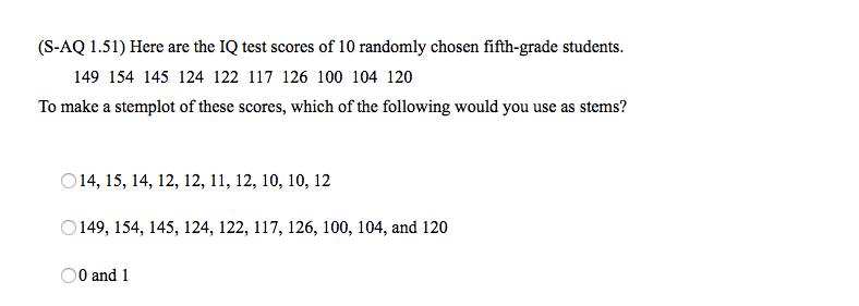 Here Are The Iq Scores Of 10 Random Chosen Fifth G Chegg Com