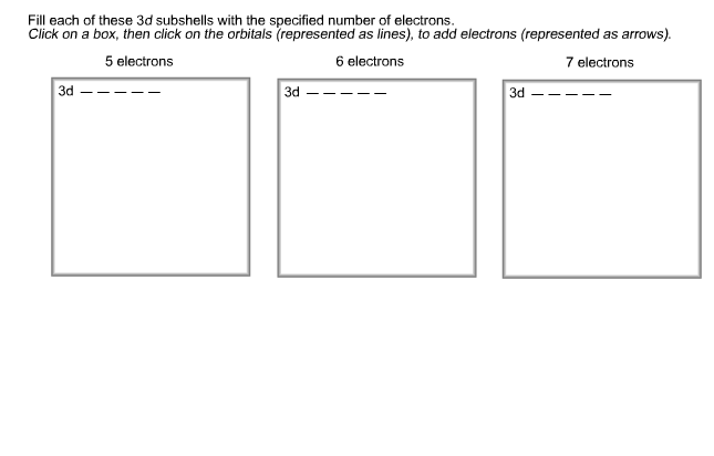 Fill Each Of These 3d Subshells With The Specified Chegg 
