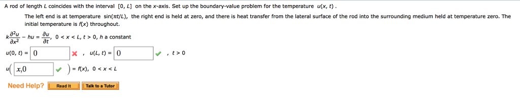 Solved A Rod Of Length L Coincides With The Interval 0 Chegg Com