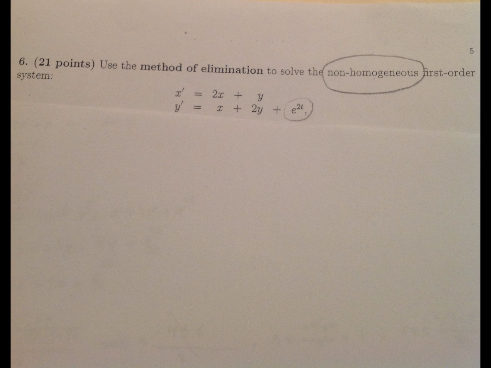 Elimination method worksheet image