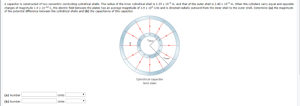 Solved A Capacitor Is Constructed Of Two Concentric Condu