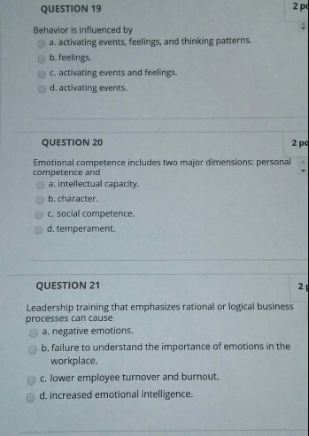 Behavior Is Influenced By A Activating Events Chegg Com