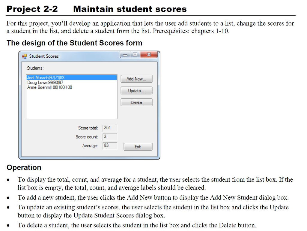 Solved How to use Visual Studio 2015 C# to make this Student 