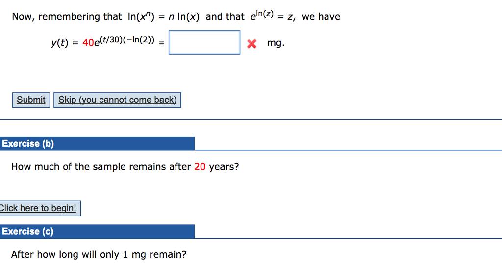 Solved Now Remembering That Ln X N N Ln X And That E Chegg Com