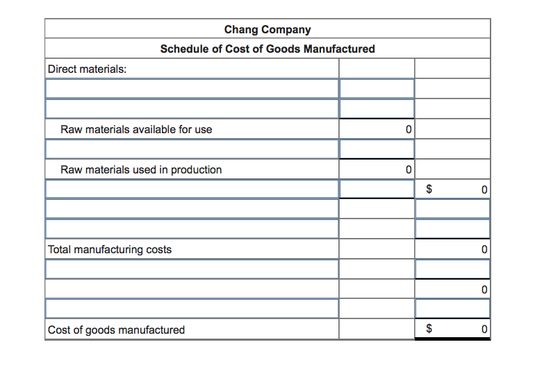 Question & Answer: The following cost data relate to the manufacturing activities of Chang Company during the just completed year:..... 1