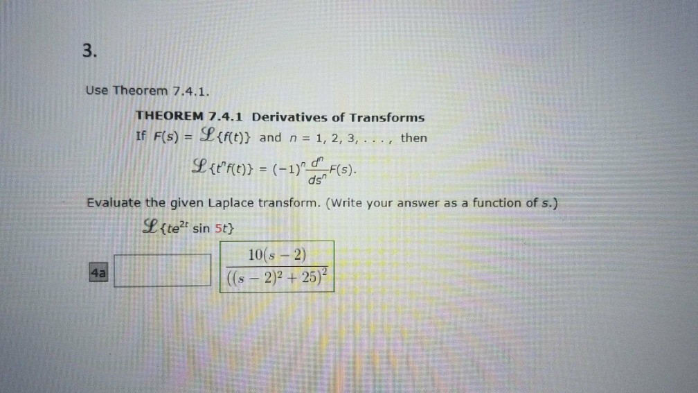 Solved If F S L F T And N 1 2 3 Then L Chegg Com