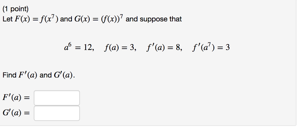 Solved Let F X F X7 And G X F X 7 And Suppose That Chegg Com