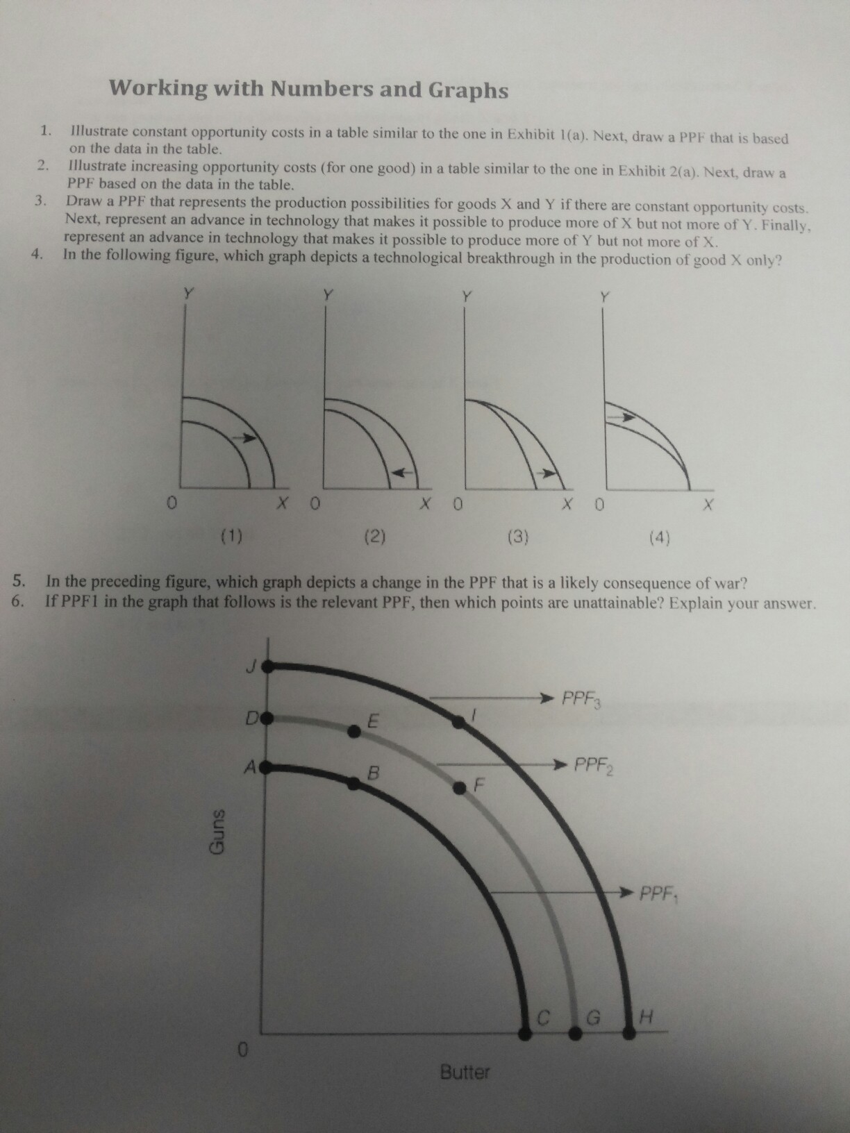 Working with Numbers and Graphs Illustrate constant | Chegg.com