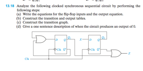 Solved: 13.18 Analyze The Following Clocked Synchronous Se... | Chegg.com