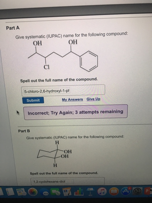 Solved Give Systematic (IUPAC) Name For The Following Com