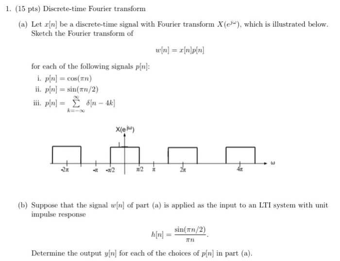 Solved Discrete Time Fourier Transform Let X N Be A Disc Chegg Com