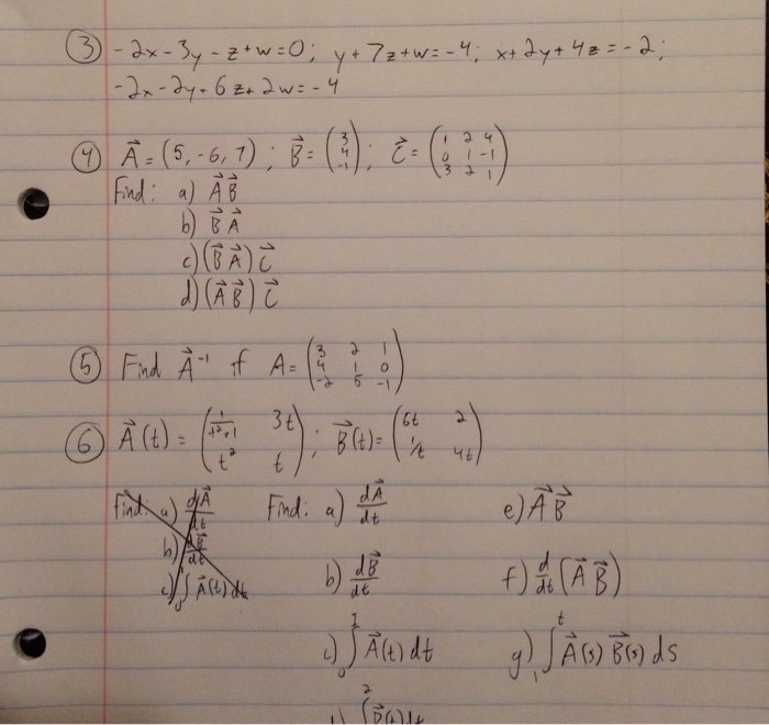 Solved 2x 3y Z W O Y 7z W 4 X 2y 4z Chegg Com