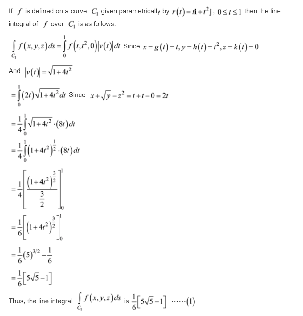 Solved If F Is Defined On A Curve C Given Parametrically By Chegg Com