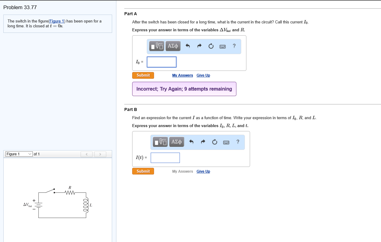The Switch In The Figure Has Been Open For A Long Time. It