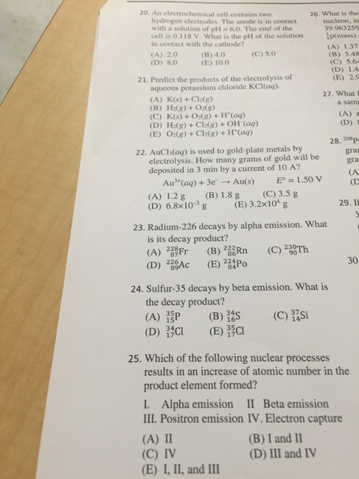 An Electrochemical Cell Contains Two Hydrogen Elec Chegg Com