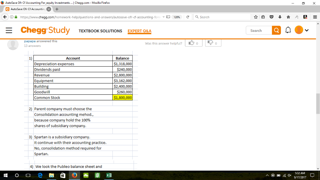 Question & Answer: AutoSave ofr cf accounting for_equity investments excel workbook - Read-Only - Excel Mark Comer File Home Insert Page Layout Formulas Data Review View Foxit P..... 3