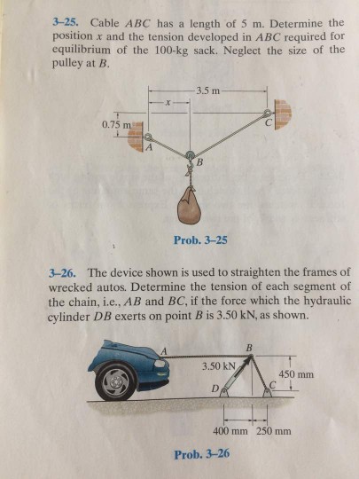 3 25 Cable Abc Has A Length Of 5 M Determine The Chegg 