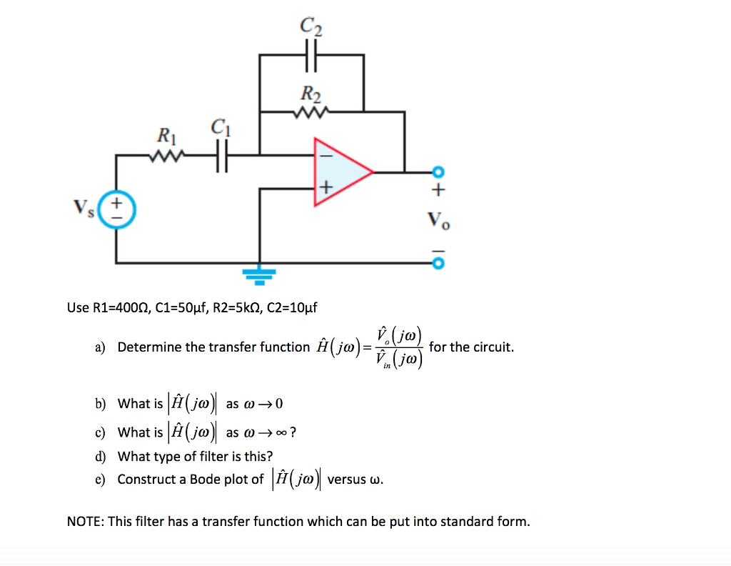 Solved 2 R2 Ci Use R1 4000 C1 50uf R2 5kq C2 10 Jo A Chegg Com